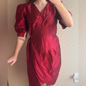 Thai Silk 80s Dress